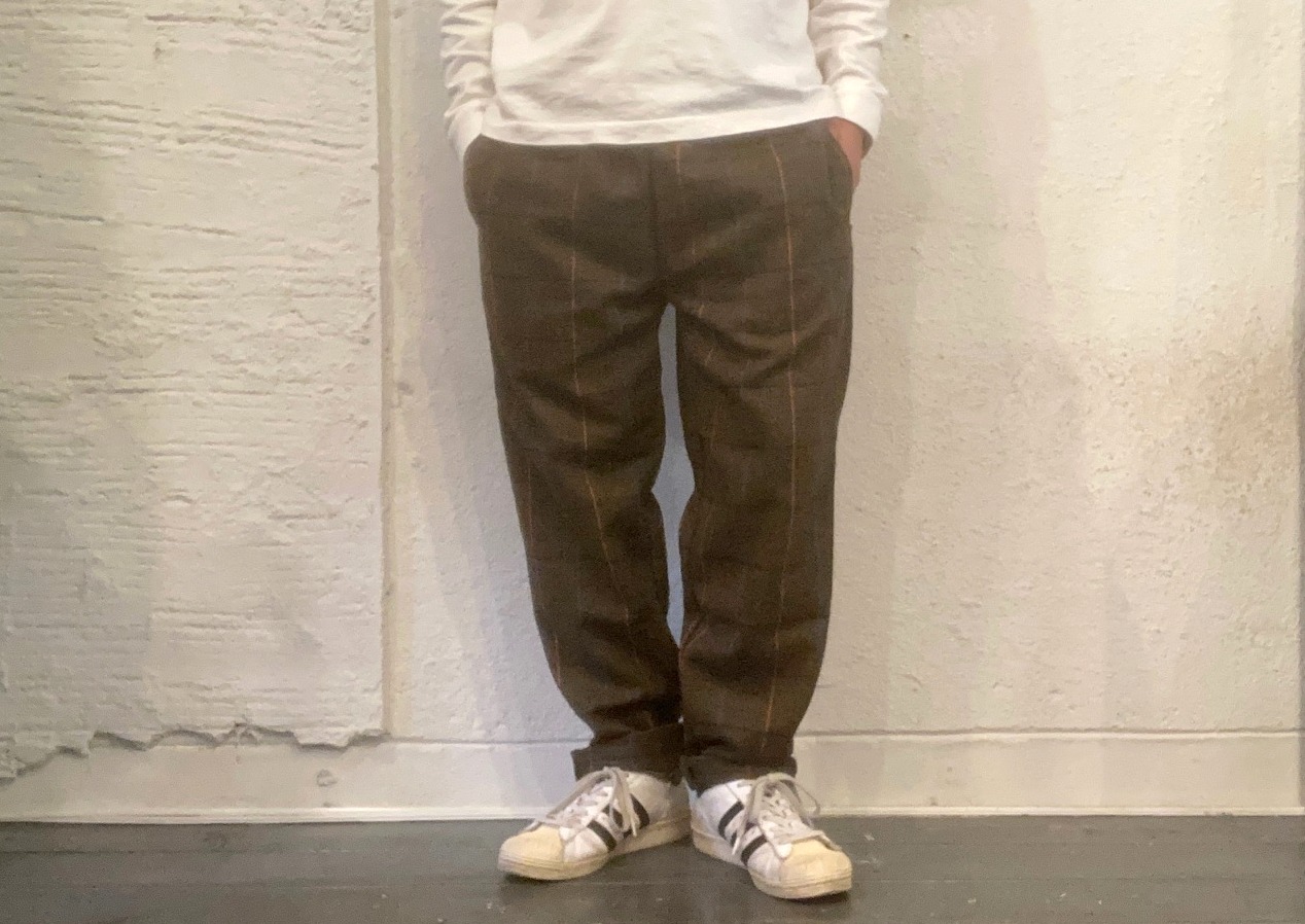 cook man wool-mix check chef pants | LINK｜福岡市大名にある